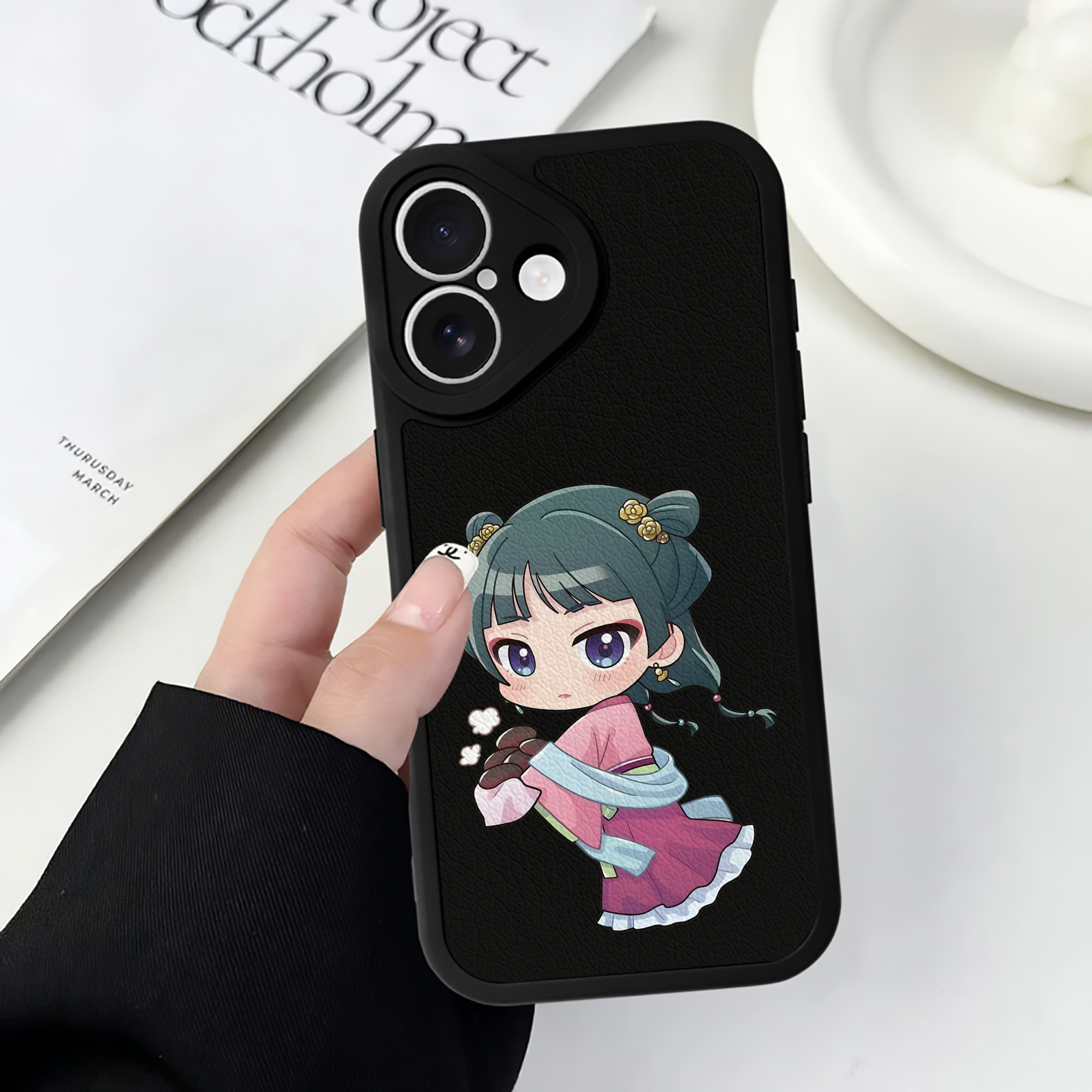 （画像用） 薬屋のひとりごと The Apothecary Diaries 【iPhone 16シリーズ対応】シリコンスマホケース（レザー調） 材質：シリコン